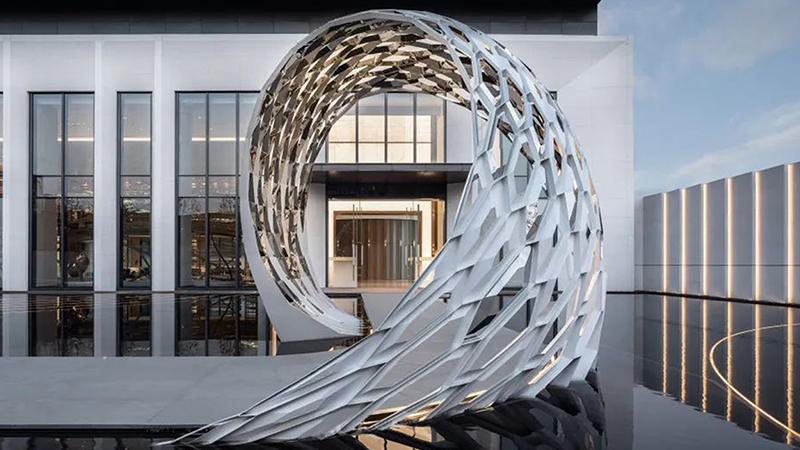 The process flow of stainless steel sculpture